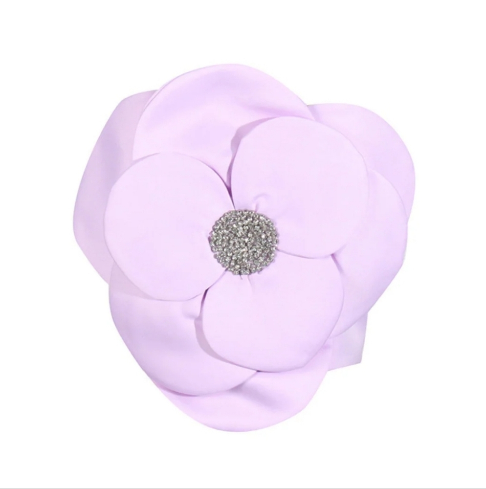 BELLA BARNETT LILAC FLOWER STRAPLES TOP NWT SIZE LARGE - Picture 5 of 13